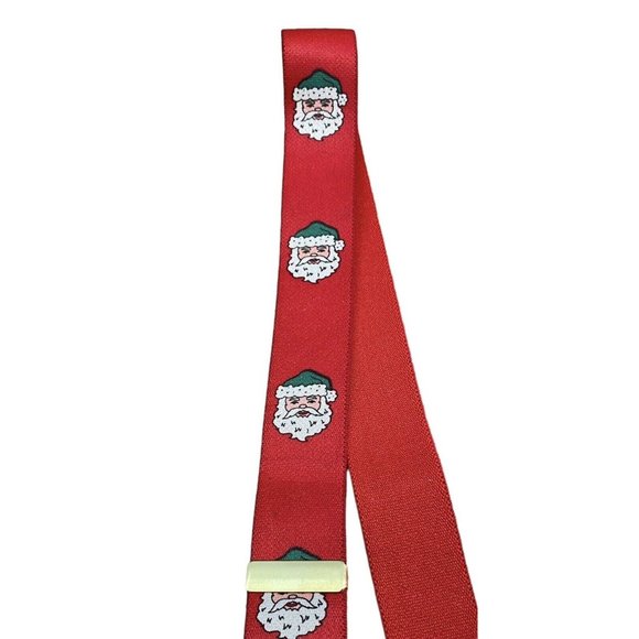 Christmas Holiday Party Red Santa Suspenders West Germany - Picture 3 of 4